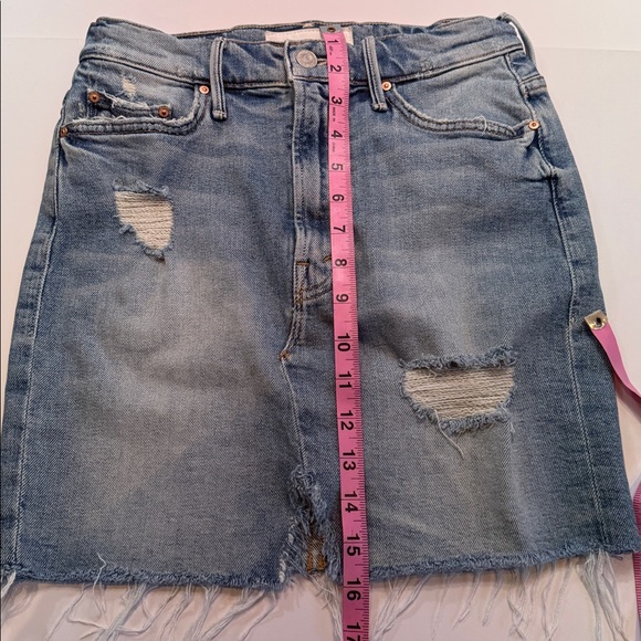Mother “The Sacréd Slit Mini” Light Blue Denim Skirt | Sz 25–26 - Picture 10 of 10